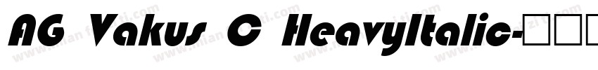 AG Vakus C HeavyItalic字体转换